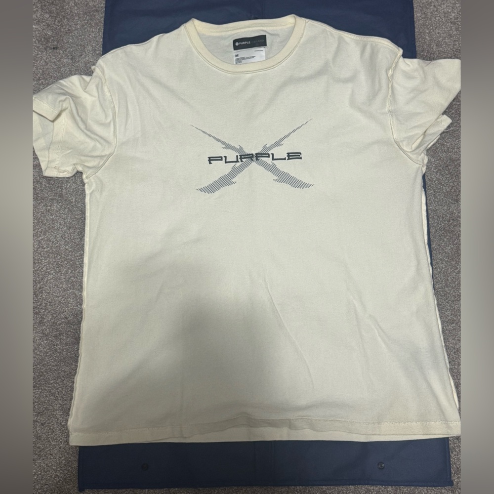 Cream Graphic Tee with Logo